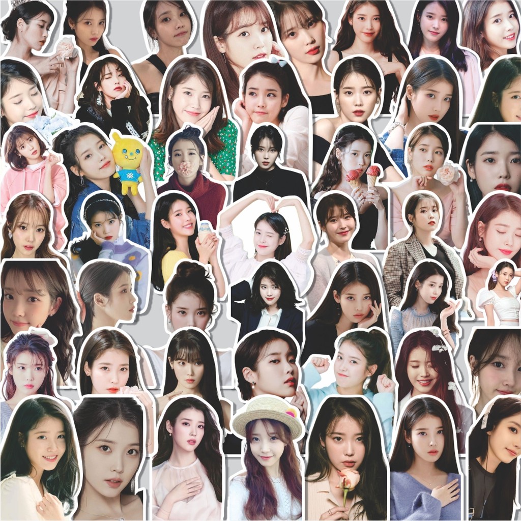 

Stiker Cutting Pack Stiker LEE JI EUN (IU) Isi 100Pcs Series Aesthetic Lucu Keren Untuk Koper Bahan Vynil
