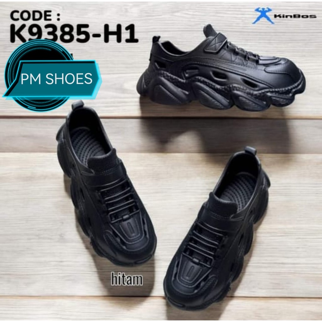 KINBOS Sepatu Sandal Dewasa Unisex Runner Clog Selop Foam Karet Pria Kekinian Sporty K9385-1