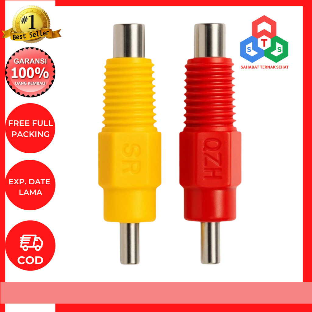 NIPPLE DRAT MERAH KUNING - NIPEL DRAT MERAH KUNING / Nipple Ayam Broiler / Alat Ternak Ayam