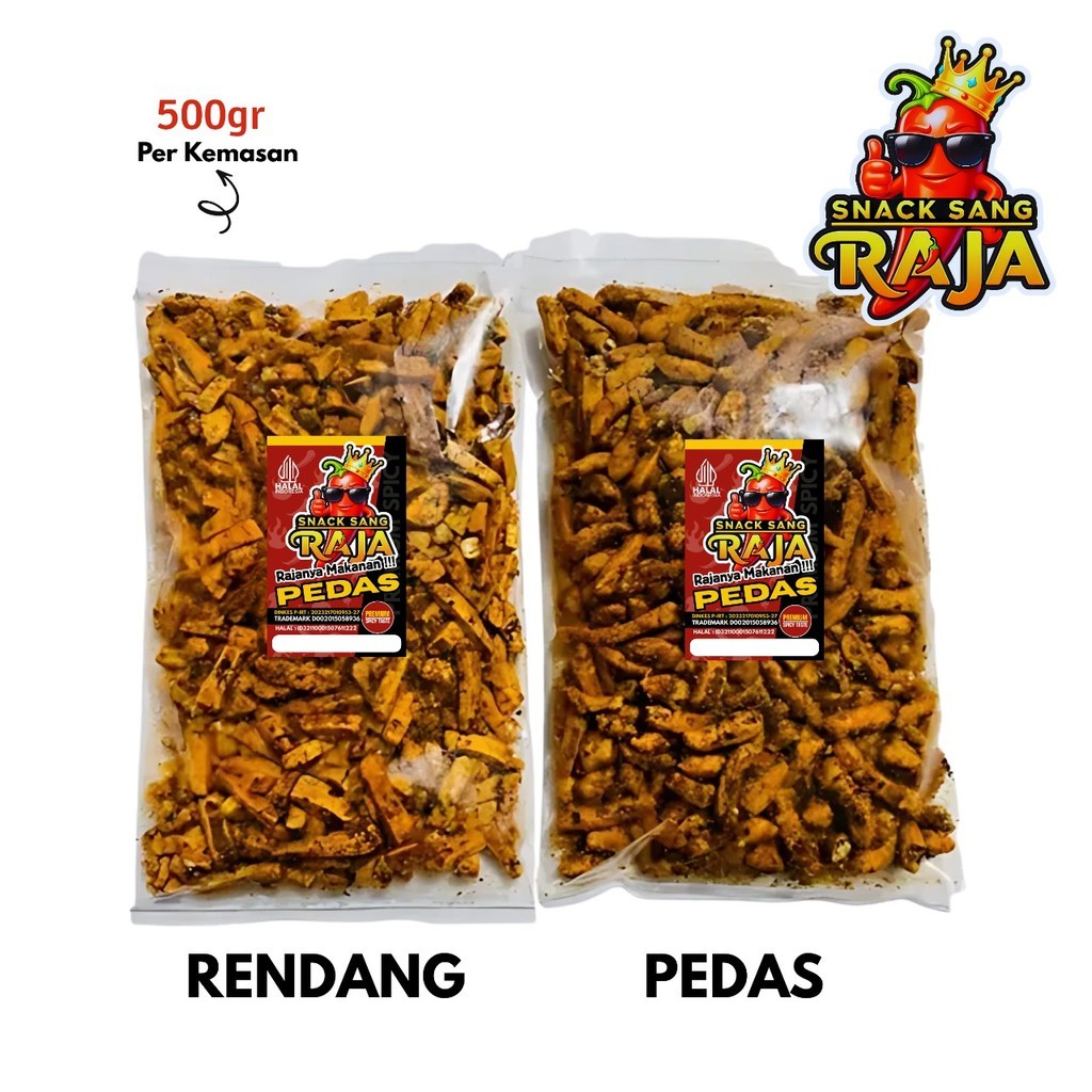 

Snack Sang RAJA - Basreng Beli 1 Dapat 2 Rasa Rendang Dan Pedas Bundling 500gr