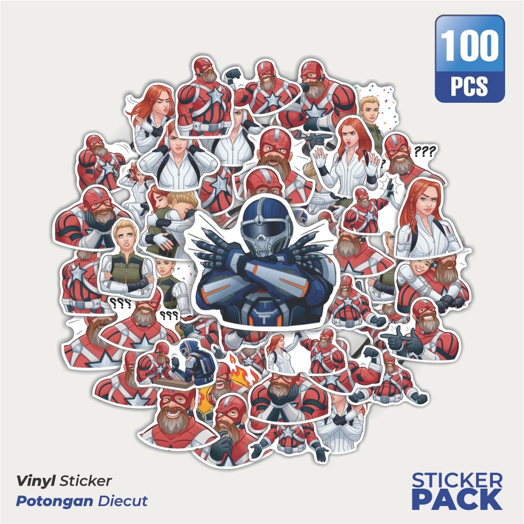 

Super Hemat! 100 PCS Stiker Red Guard [Penjaga Merah] Waterproof Aesthetic- Untuk Laptop, Motor, dan Helm - Paper Stationery Pack