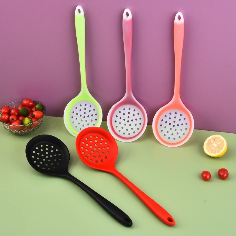 Saringan Silikon Tahan Panas/ Spatula Sutil Saringan Mie Silikon Tahan Panas / Centong SIlikon Sarin