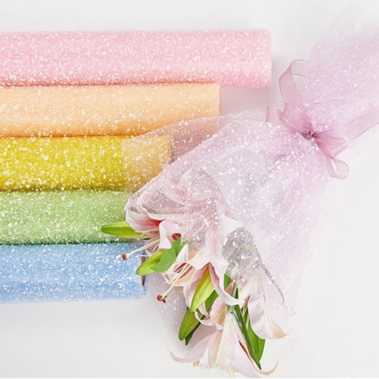 Flower Mesh Snowy / Jaring Salju / Jala Salju / Flower Wrapping