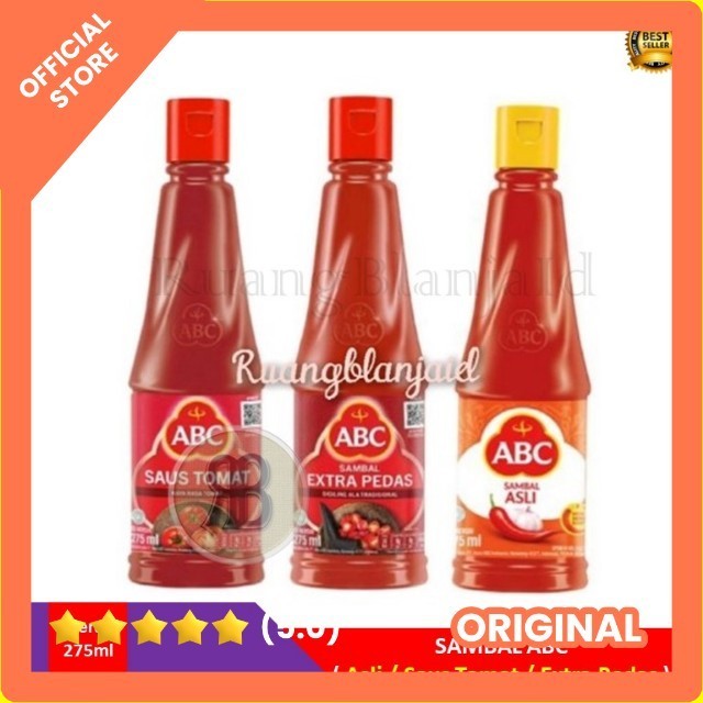 

ABC SAUS Sambal Asli digiling ala tradisional 270ml tomat extra pedas