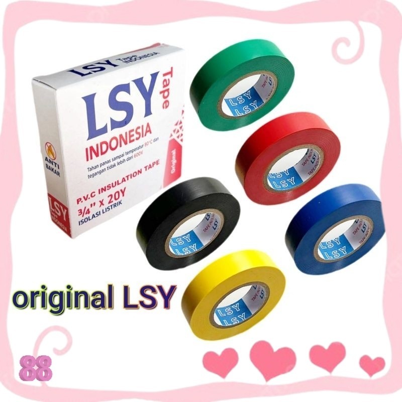

isolasi listrik original LSY TAPE / PVC solasi kabel warna ( CBM )