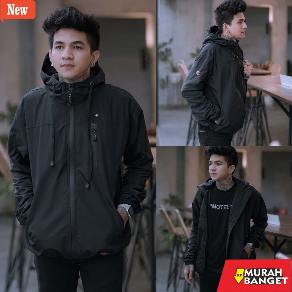 hoodie pria recomended shopee JD - JAKET COWOK PARASUT ANTI AIR / JAKET HOODIE PRIA OUTDOOR WATERPRO