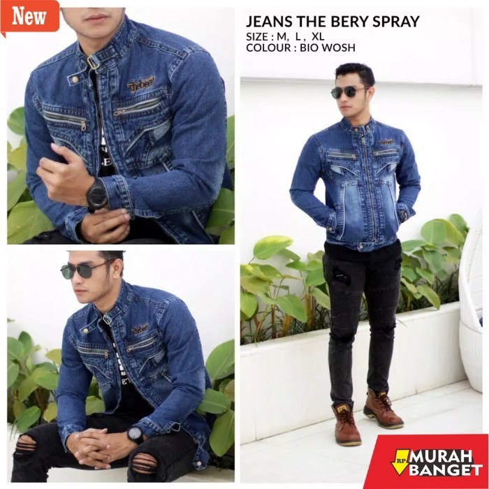 jaket kulit pria garut TURUN HARGA ! Jaket Jeans Sleting Pria Wanita Premium - Jaket Jeans Pria - Ja