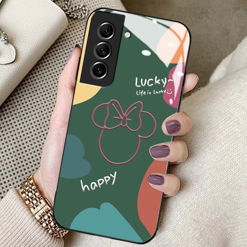 Hard Case For Samsung S21 FE 5G S21 5G S21 Plus S21 Ultra Tempered Glass Silicon Back Fashions Micke