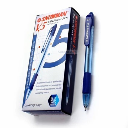 

promo ✨ -PULPEN SNOWMAN V5 0.5 PER LUSIN HTM/BIRU/MERAH - Hitam