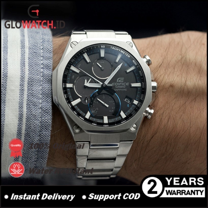 [Promo] Jam Tangan Pria Edifice EQB-1100D-1A Stainless Steel Strap Original Casio (Garansi 2 tahun) 