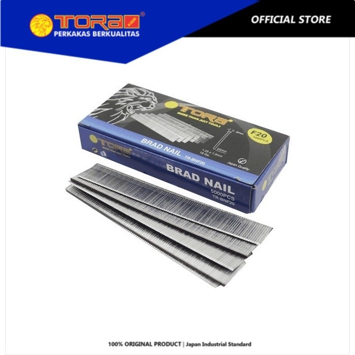 

TORA Isi Staples Mesin Paku Tembak Lurus 15, 20 mm 5000 Pcs / Box - Refil Paku Mata Air Nailer Gun