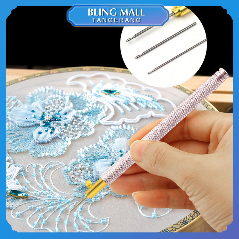 Tambour Payet India Jarum Payet Mote Alat Payet Tambour Embroidery