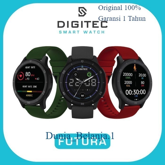 Original 100% Digitec Smart Watch FUTURA Jam Tangan Pria Digital Smartwatch Garansi resmi 1 Tahun