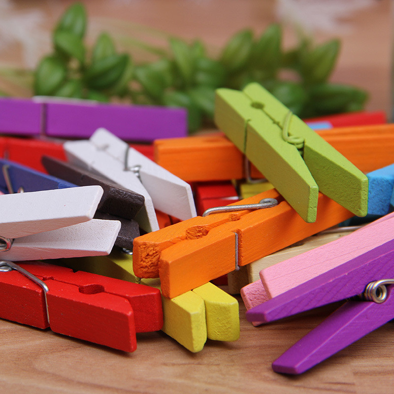 

Wooden Clip Colorful Photo Clamp Photo Clip Wooden Peg/Klip Foto Polaroid - Harga/10pc