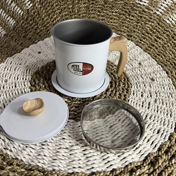 [BEST]Promo Oil Pot Putih / Oil Pot Wadah Penyaring Minyak / Tempat Minyak Bekas - Putih 1,4 L