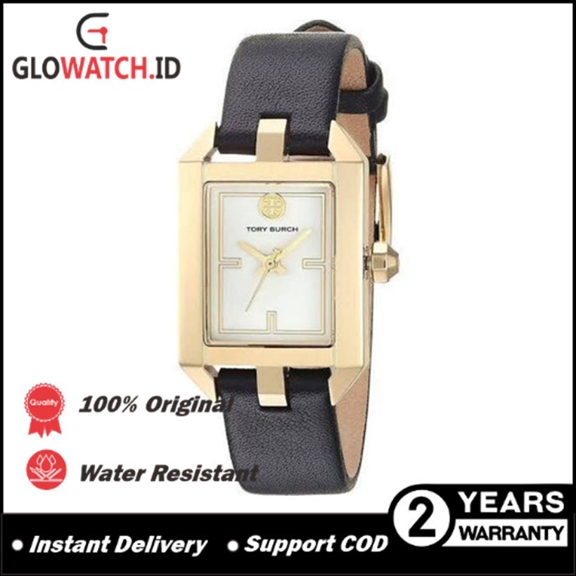 [Promo] Jam Tangan Wanita Tory Burch TBW1106 / TBW-1106 Black Dalloway Leather Gold Tone Original (G