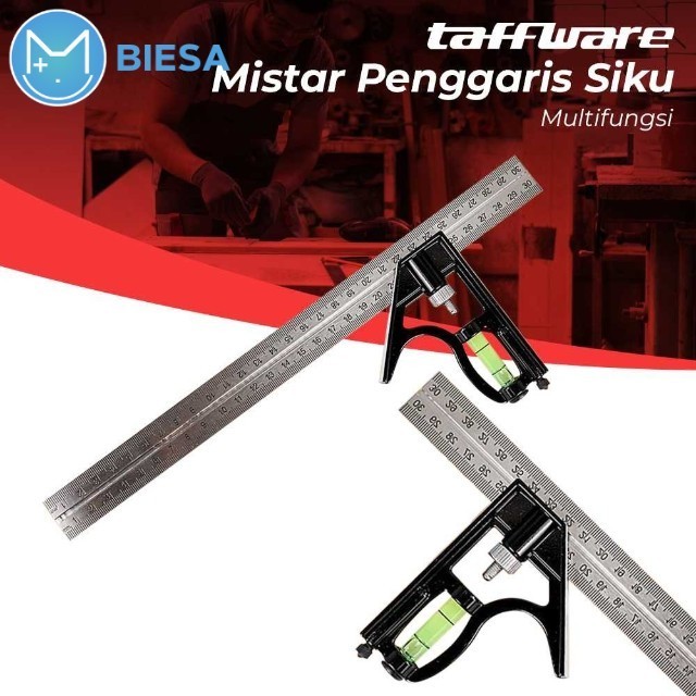 

Mistar Penggaris Siku Taffware Kuat dan Tahan Lama dengan Waterpass - 305mm