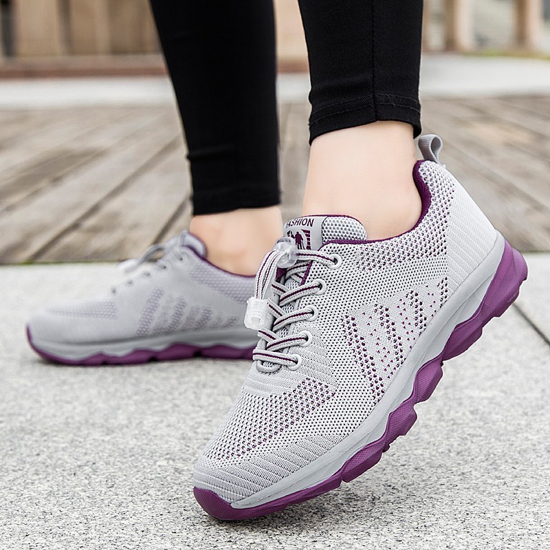 PROMO FOKU Sepatu Sneakers Wanita Santai Luar Bernapas Non-Slip Sport Shoes