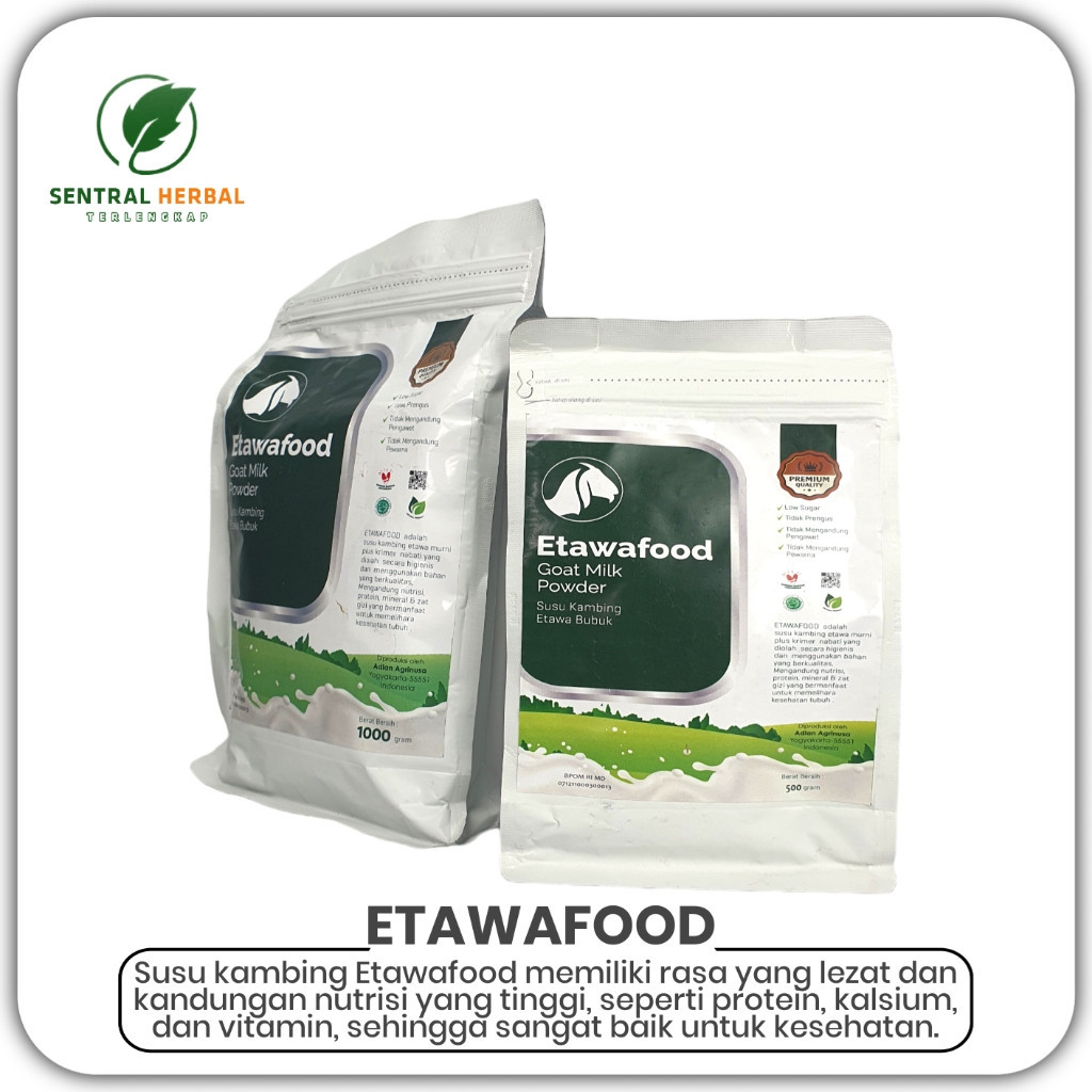 

Etawafood Susu Kambing Etawa Bubuk Isi 500 Gram - 1 Kg