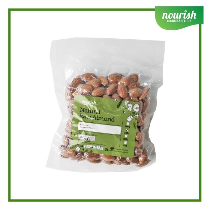 

AD Almond Mentah Kupas Utuh dengan Kulit Ari 250gr (Raw Whole Almond)