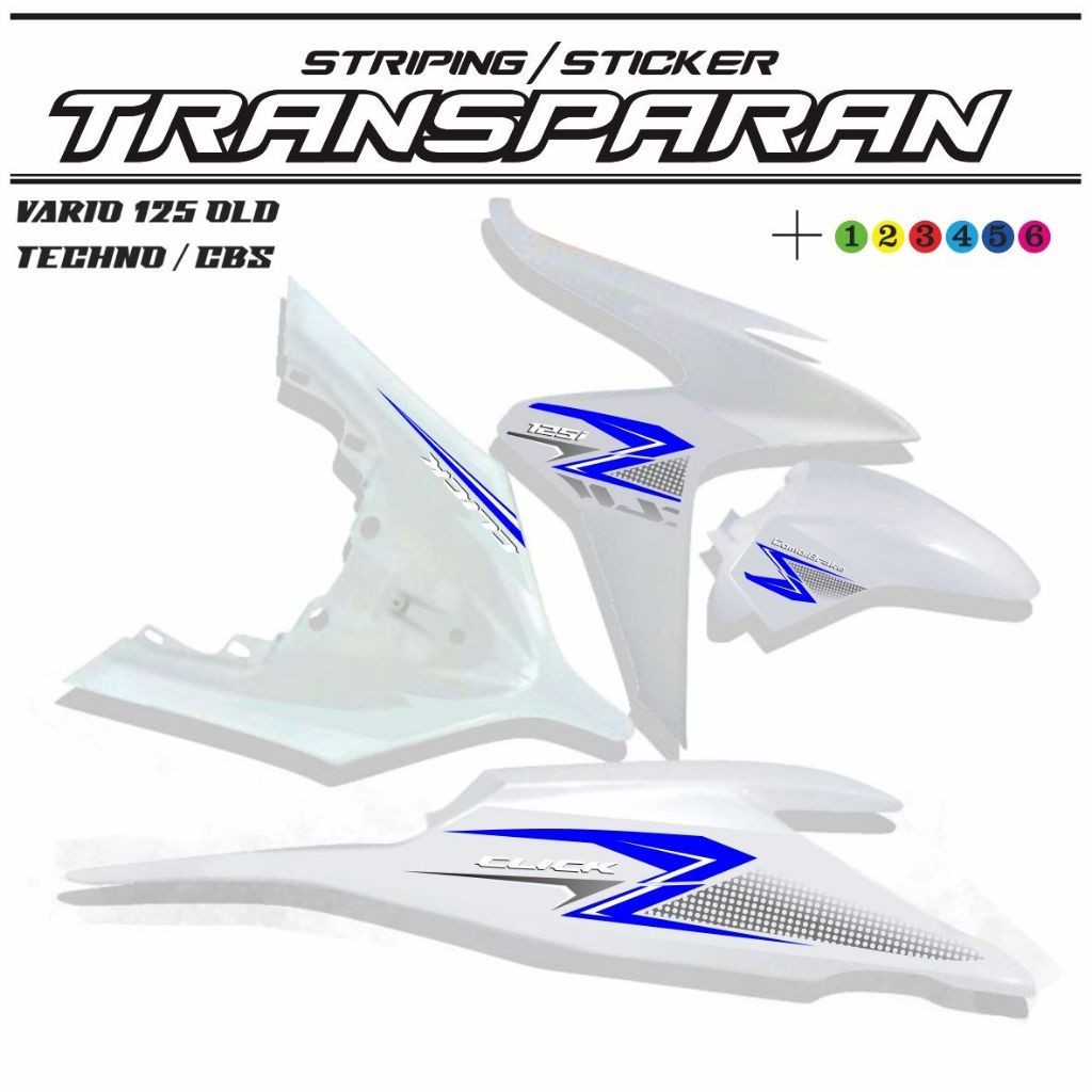 STIKER TRANSFARAN VARIO TECHNO 125 OLD / STIKER TRANSPARAN MOTOR VARIO 125 TECHNO /STRIPING