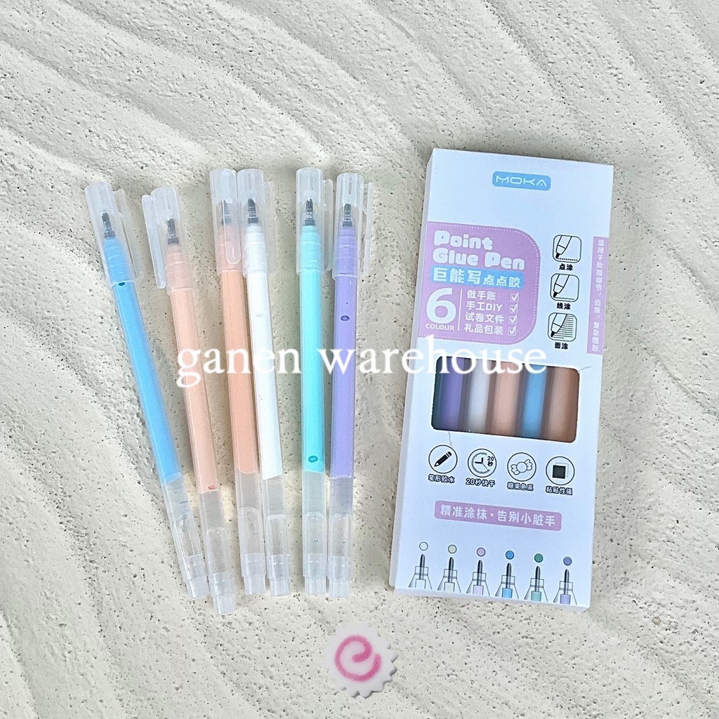 

[GW] Pena Lem Kertas Cair Isi 6 Glue Pulpen Warna