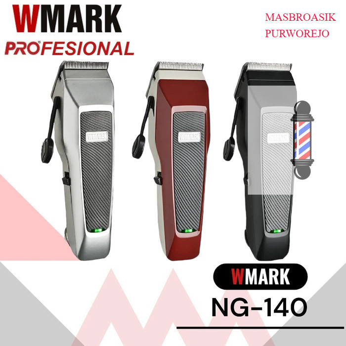 WMARK PROFESIONAL WMARK NG-140 HAIR CLIPPER ORIGINAL ALAT CUKUR ELEKTRIK WMARK 140 - Merah MASBROASI