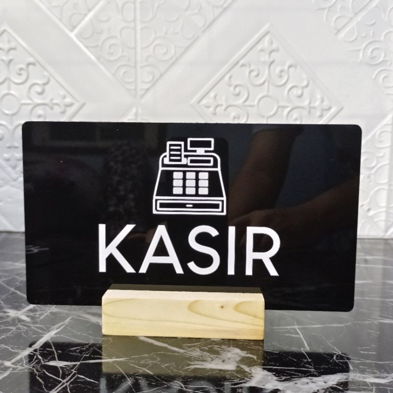 PAPAN MEJA KASIR AKRILIK / TULISAN KASIR CASHIER AKRILIK / SIGN MEJA KASIR ACRYLIC AESTHETIC