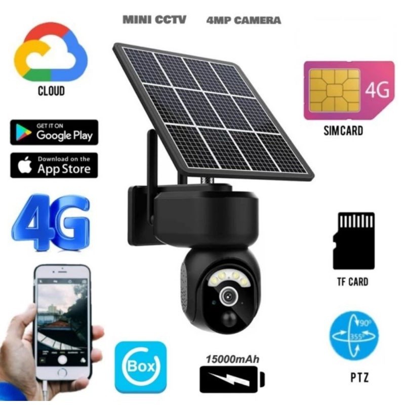 CCTV SIMCARD GSM 4G Solar Panel Tenaga Surya Waterproof