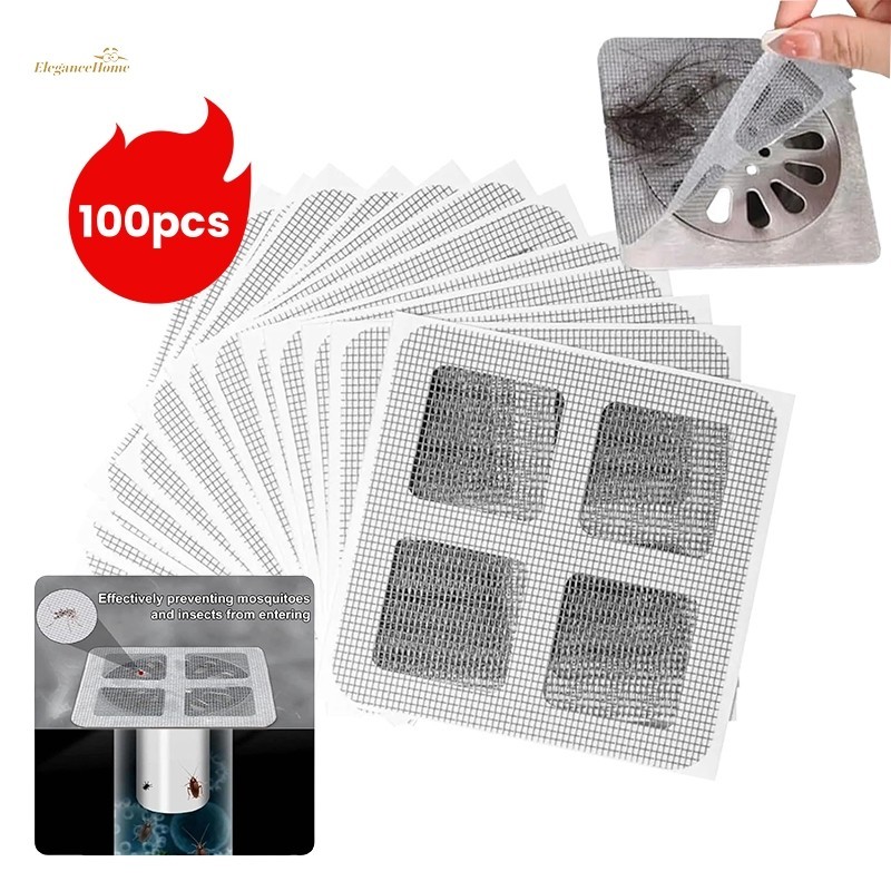 

Disposable Hair Drain Catcher Mesh Anti-blocking Filter Floor Drains Sticker Shower Cover Kitchen Bathroom Sink Strainer Stopper