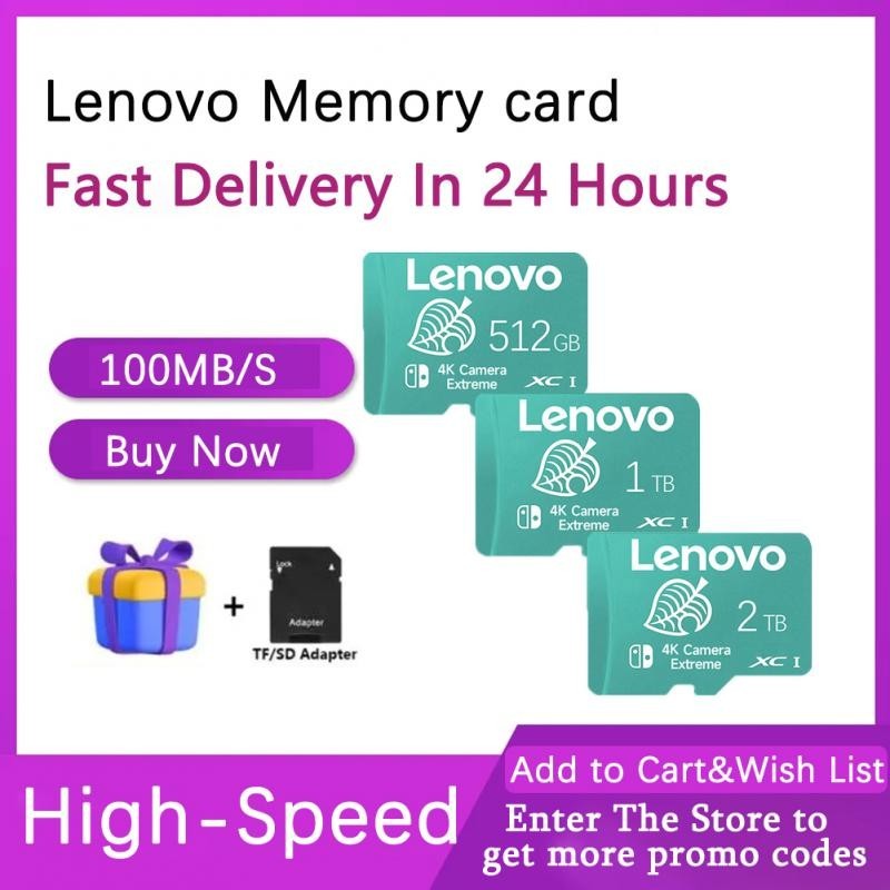 Lenovo Original Micro SD Card 2TB High Speed Micro SD 1TB TF SD Memory Card Mobile Phone Computer Mi