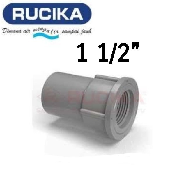 Sok drat dalam 1 1/2" inch AW Rucika Faucet Socket Sock drat dalam 1.5
