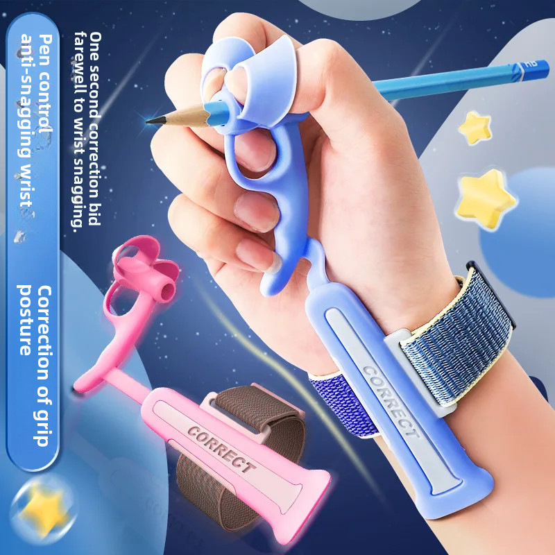 

Children's Five-finger Pen Holder - Soft Silicone Writing Posture Pencil Grasp-for Kids Learning Aid Grip Posture Correction Tool