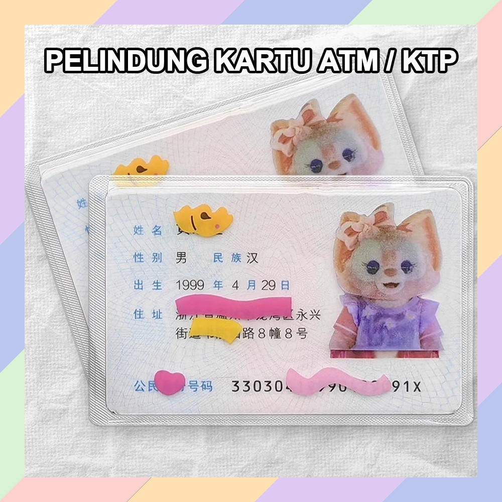 

AP20 Pelindung Kartu ATM KTP SIM Cover PENUTUP DATA FOTO Plastik Pelindung Kartu Anti Gores 39C1