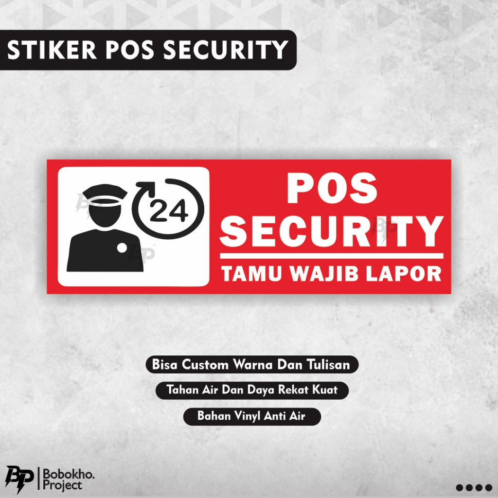 

Stiker Pos Security Keamanan Stiker Pos Satpam Stiker Tamu Wajib Lapor Stiker Pos Security 24 jam