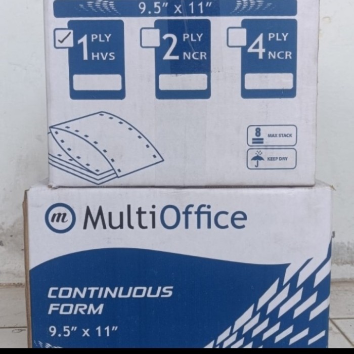 

promo ✨ -continuous form / kertas komputer 1 ply 9.5 x 11 / 2000 shet - PRS (bagi dua )