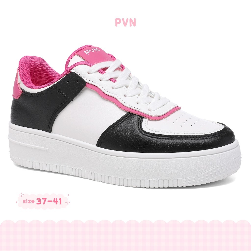 PROMO PVN Hana Sepatu Sekolah Hitam Sneakers Wanita Sport Shoes 288
