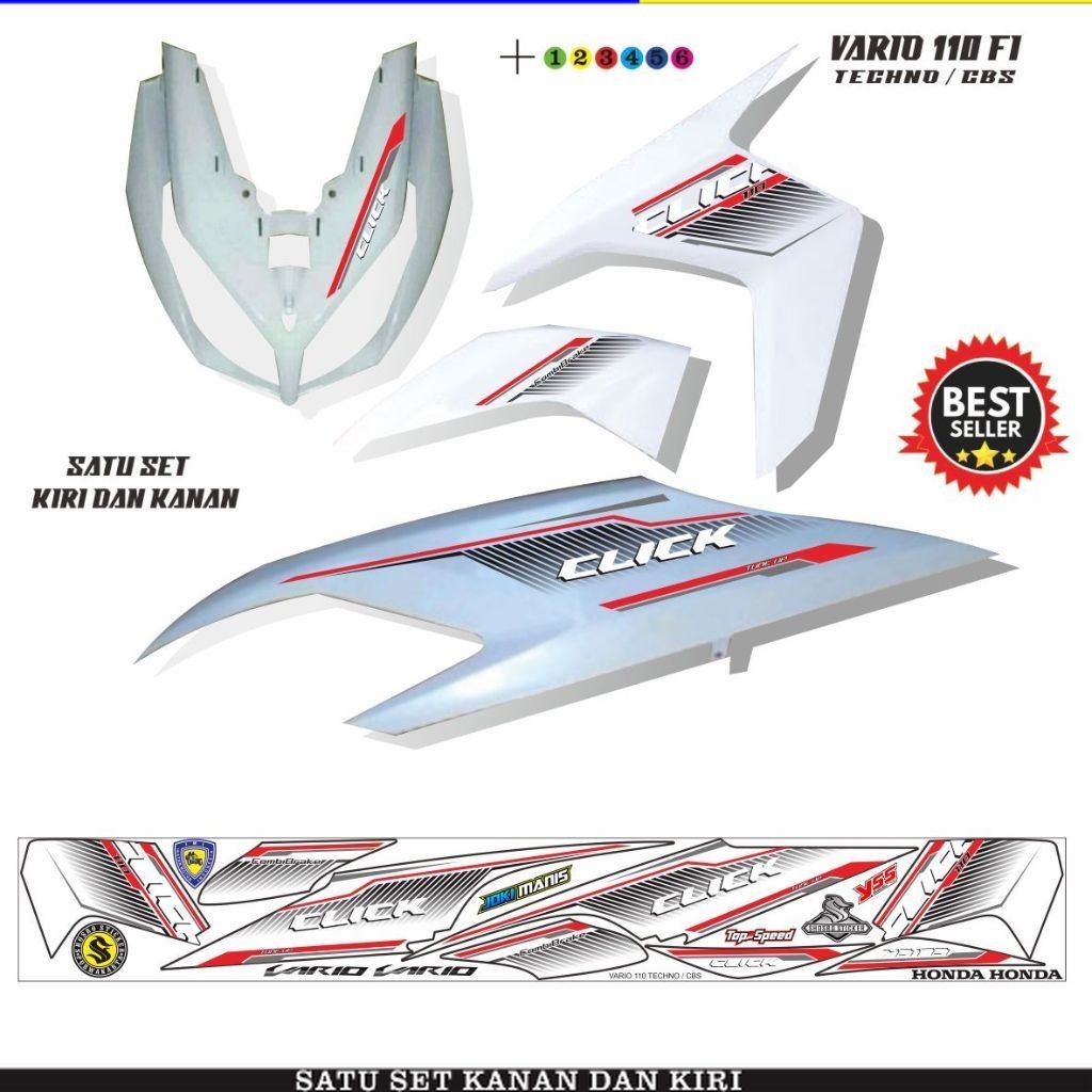 STIKER VARIASI MOTOR STRIPING MOTOR VARIO CBS 110 / STIKER MOTOR VARIASI  VARIO OLD TECHNO 110