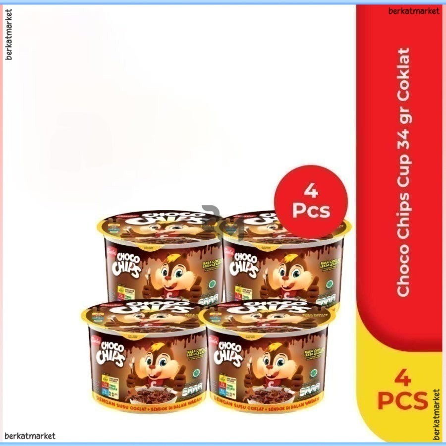 

Choco Chips Cereal SIMBA - 4 Cup Susu Cokelat 34gr Lebih Hemat