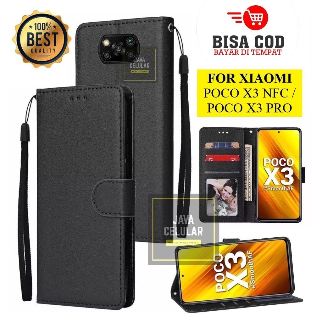 XIAOMI POCO X3 NFC/POCO X3 PRO - Wallet Case Kulit - Casing Dompet Case Wallet Leather Flip Case XIA