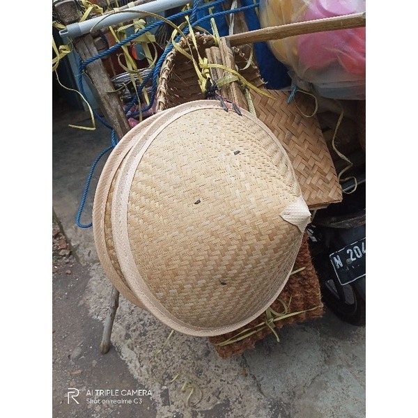 caping bambu/Capil bambu/payung kepala/topi pak tani brkh