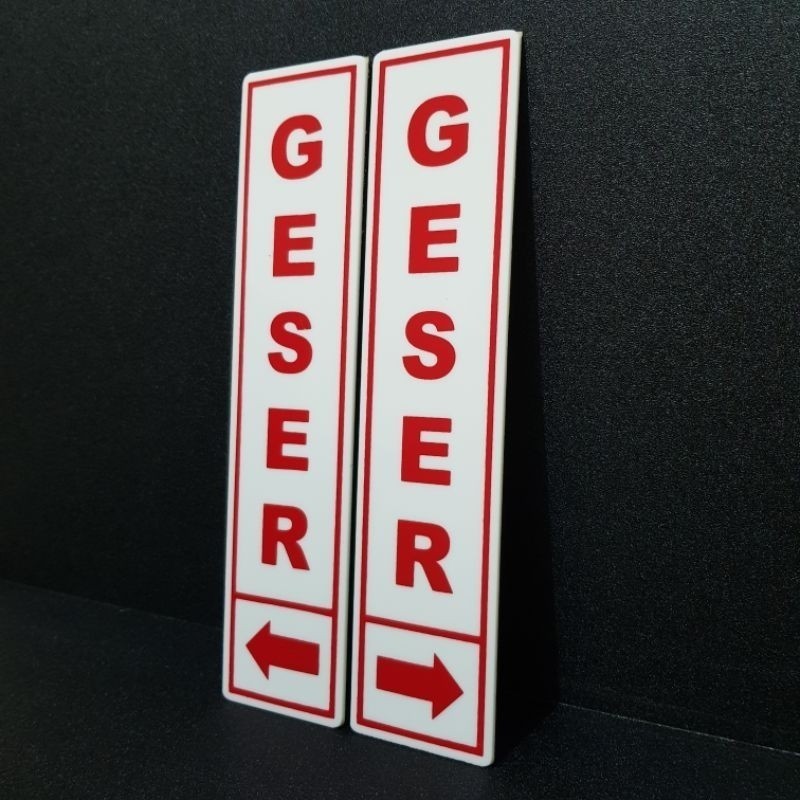

Papan Akrilik Geser Kiri Kanan | Sign Label Akrilik Tulisan Geser Merah Putih | Akrilik Murah