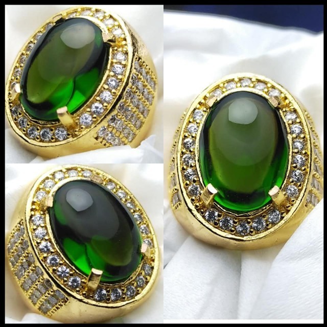 Batu Cincin Akik Green Aquamarine Cutting Bawah