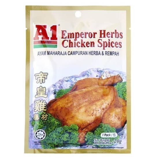 

TERJUAL A1 Ak Koh Emperor Herb Chicken Spices/ Bumbu Rempah Ayam Maharaja 20g