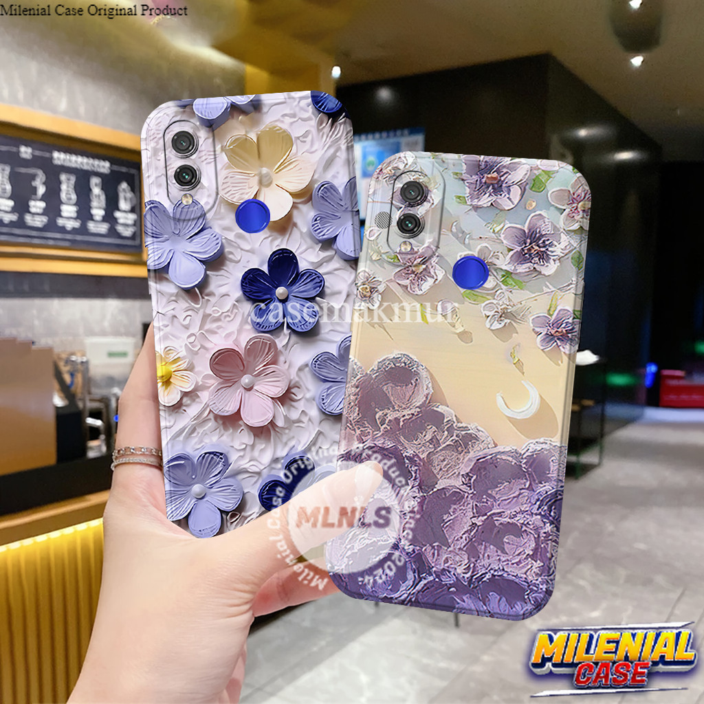Xiaomi Redmi 7 / Note 7 5 Pro  Case Bergambar Silicone Tpu Casing Mika Hp Motif Bunga