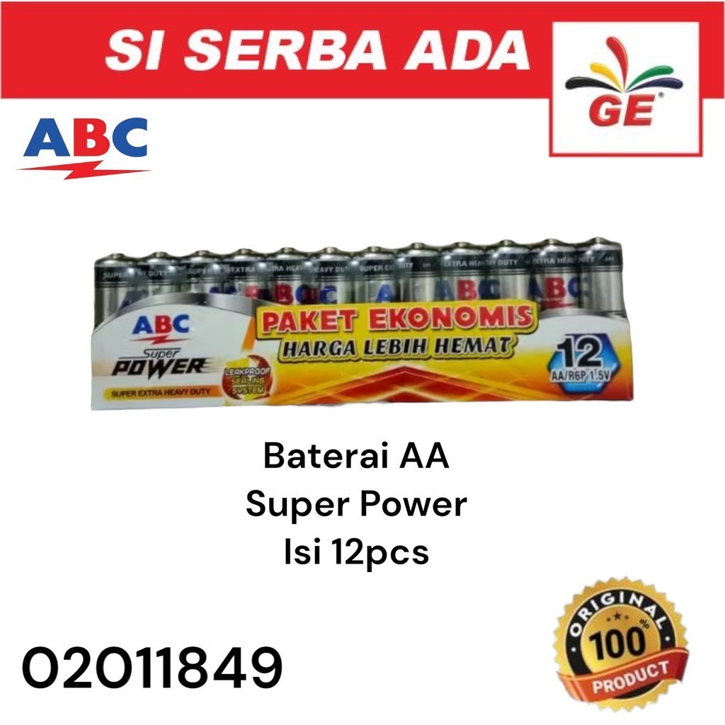 ABC Baterai Super Power AA Isi 12pcs 02011849
