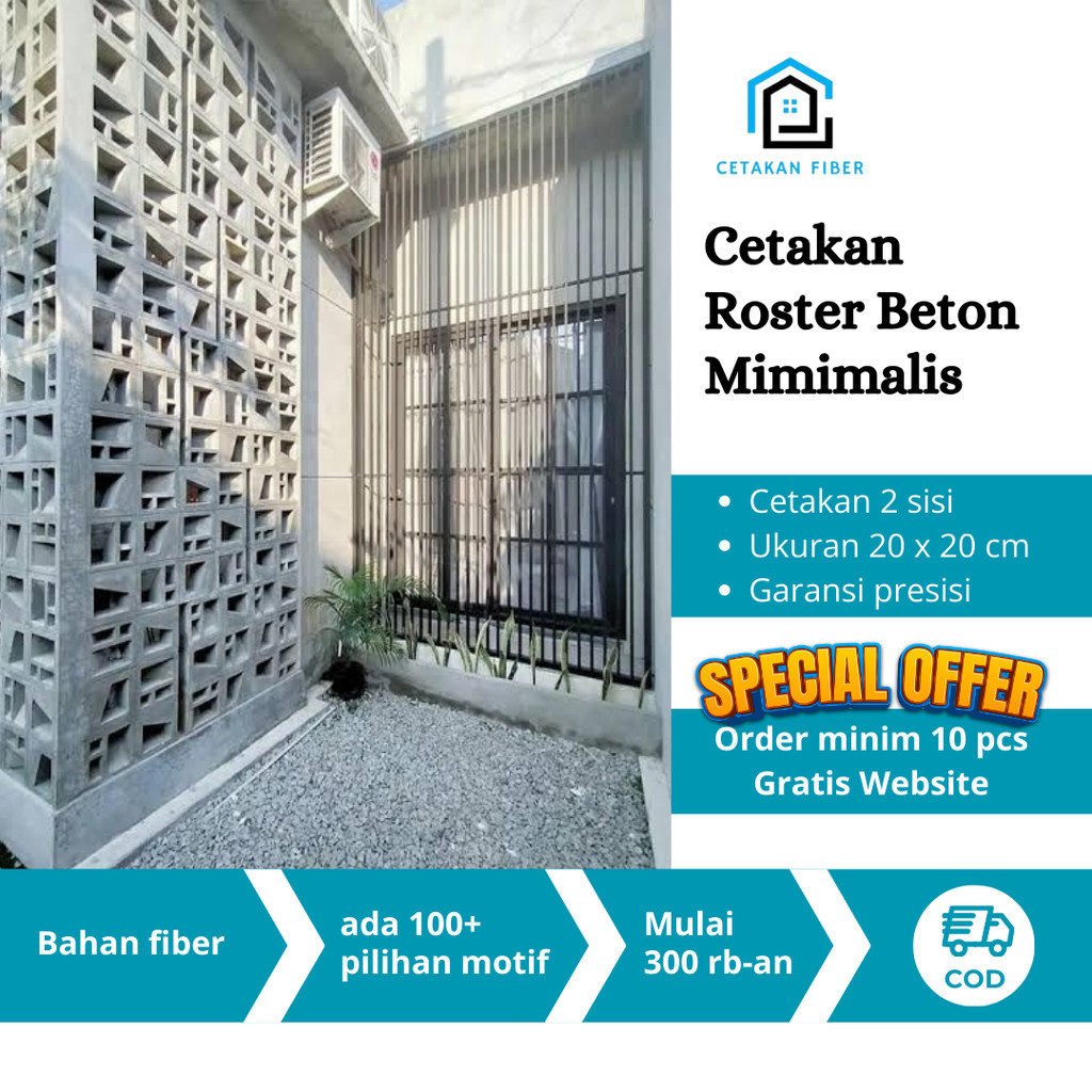 cetakan roster beton minimalis jalusi lobang 4