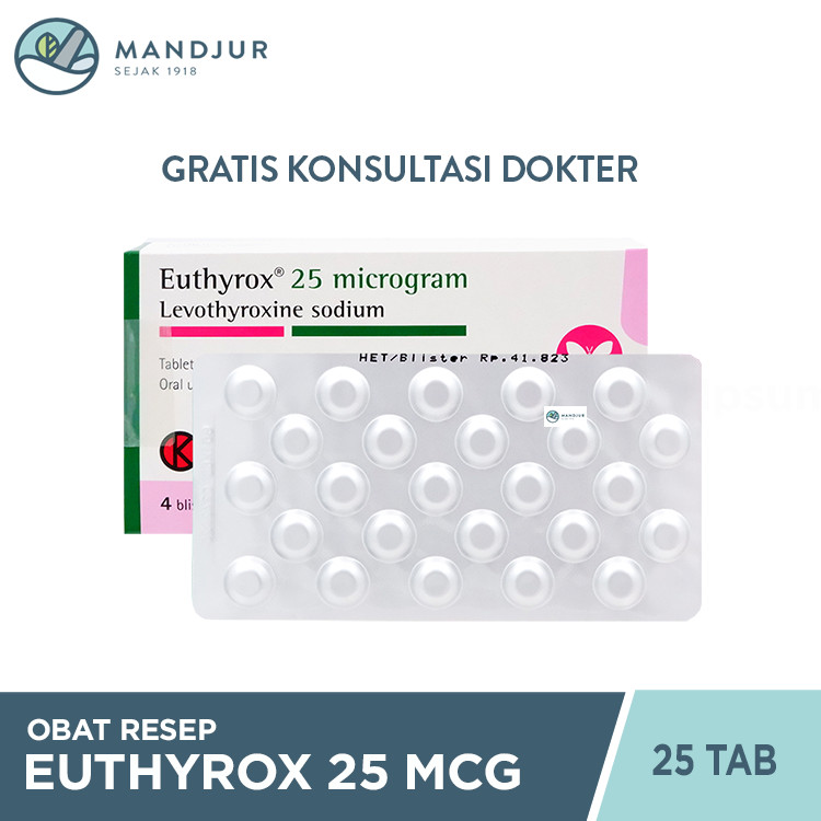 Euthyrox 25 mcg 25 Tablet