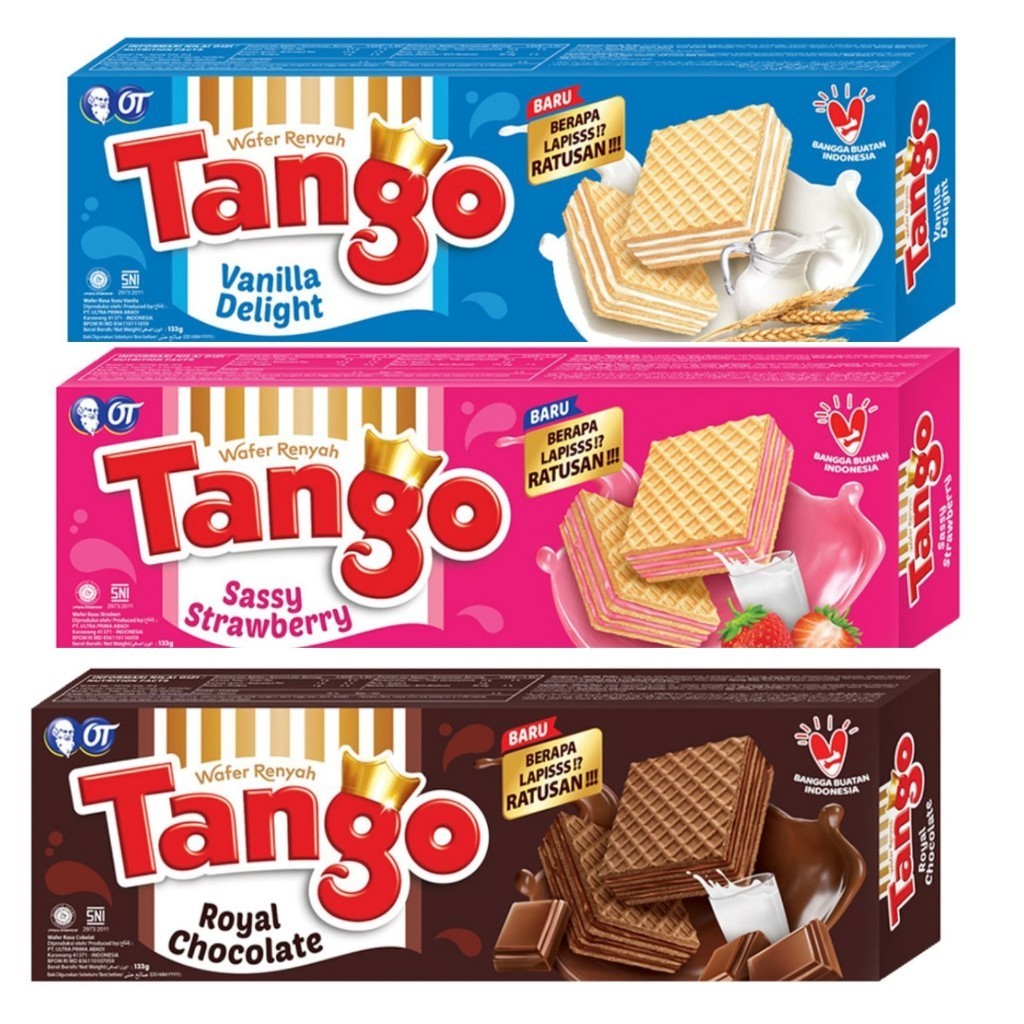 

Tango Wafer Box 133 gr Snack Vanilla Strawberry Cokelat