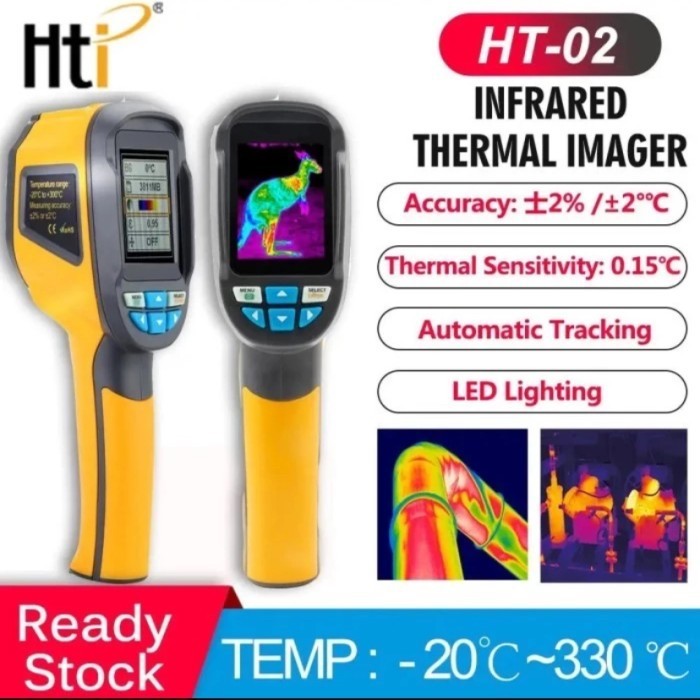 

Kamera Termal HT-02 HTI Original Thermal Imager Camera HT02 Imaging